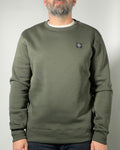 Felpa Three Stroke Minimum uomo girocollo Verde Melange