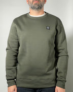 Felpa Three Stroke Minimum uomo girocollo Verde Melange