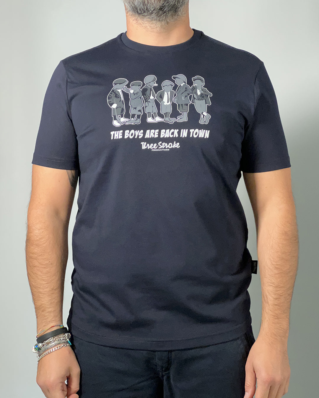T-Shirt uomo Three Stroke con stampa BOYS