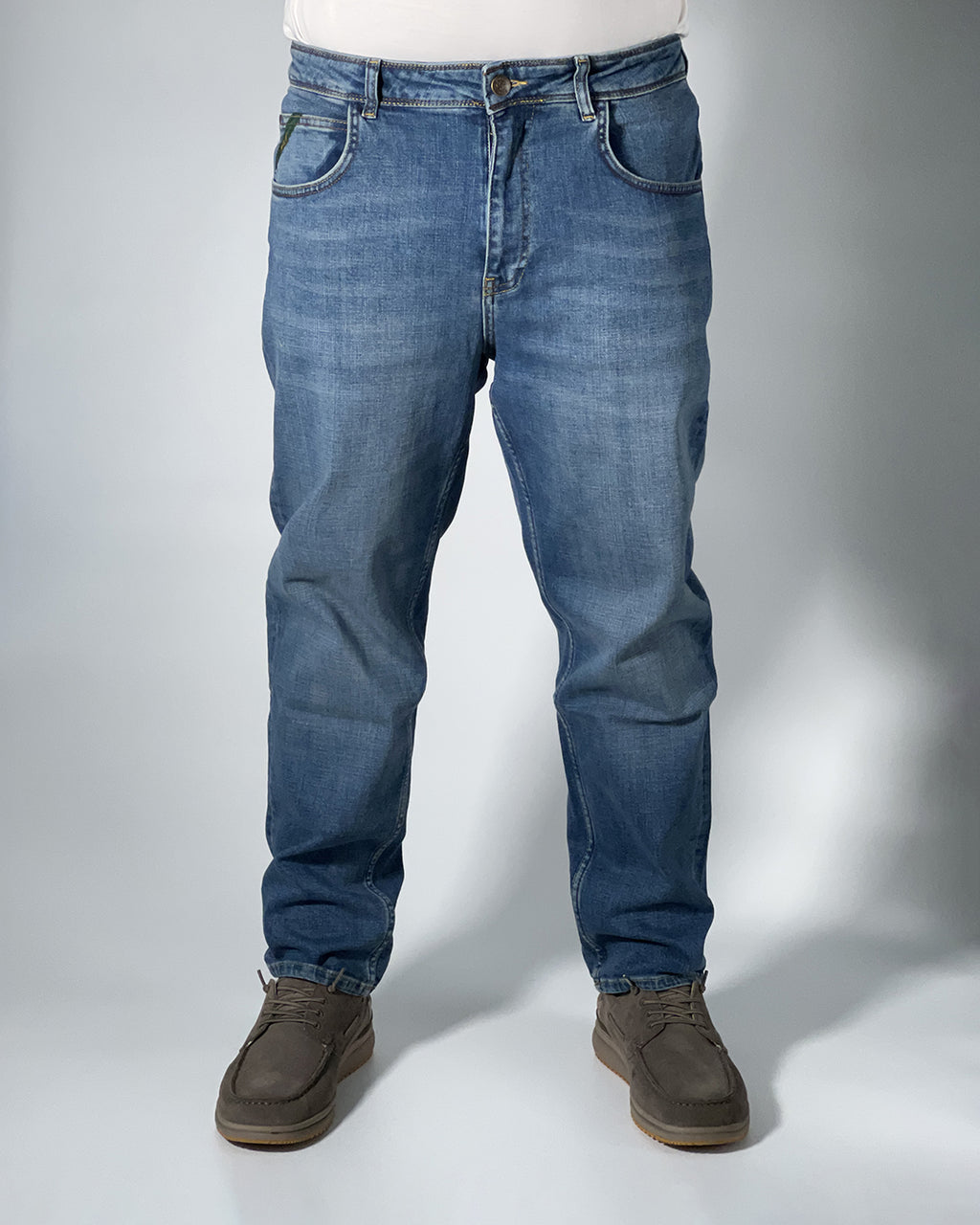 Jeans Uomo Pont Belfod Loose Fit – Denim a Gamba Larga, Stile Casual