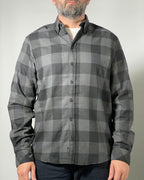 Camicia a Quadri Grigio/Nero Uomo Blend – Morbida, Vestibilità Regolare