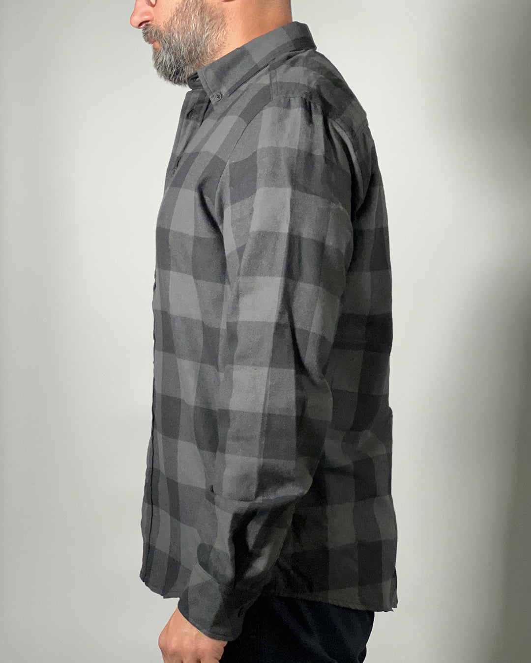 Camicia a Quadri Grigio/Nero Uomo Blend – Morbida, Vestibilità Regolare