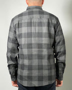 Camicia a Quadri Grigio/Nero Uomo Blend – Morbida, Vestibilità Regolare