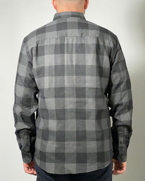 Camicia a Quadri Grigio/Nero Uomo Blend – Morbida, Vestibilità Regolare
