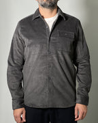 Camicia BLEND in Velluto a Coste Grigio Scuro – Stile Casual Chic