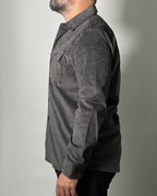 Camicia BLEND in Velluto a Coste Grigio Scuro – Stile Casual Chic