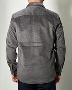 Camicia BLEND in Velluto a Coste Grigio Scuro – Stile Casual Chic