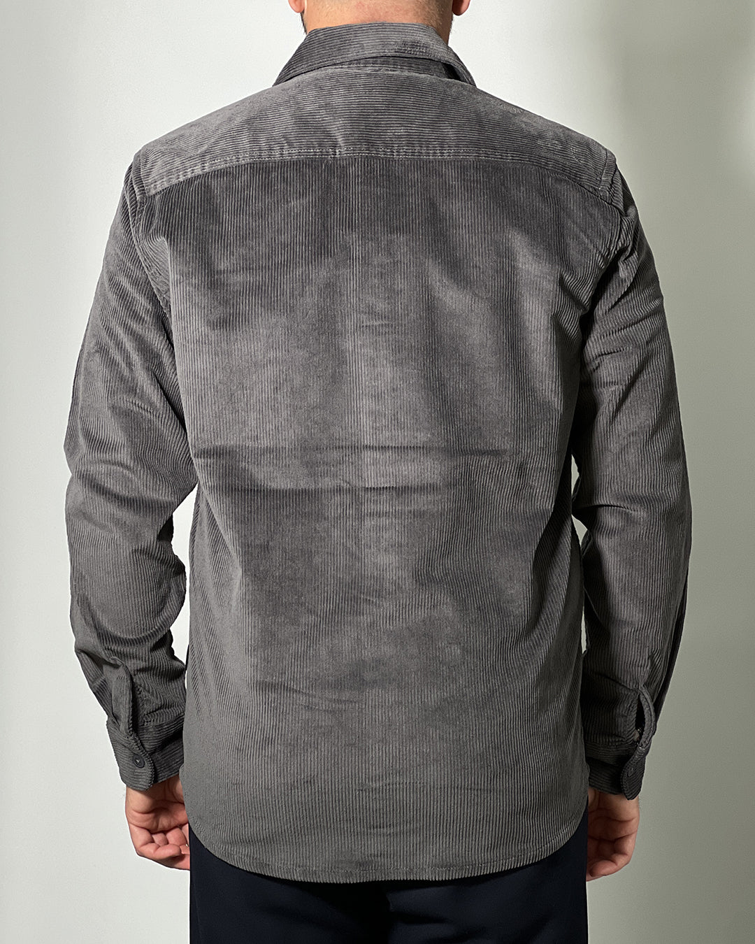 Camicia BLEND in Velluto a Coste Grigio Scuro – Stile Casual Chic