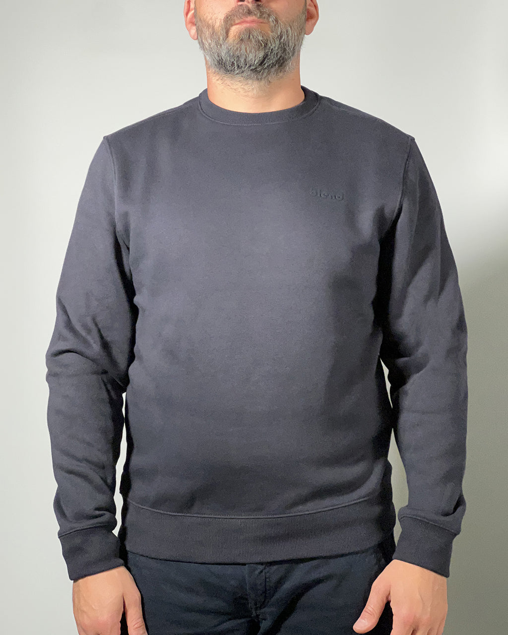 Felpa BLEND Blu Scuro Girocollo – Stile Minimal e Comfort