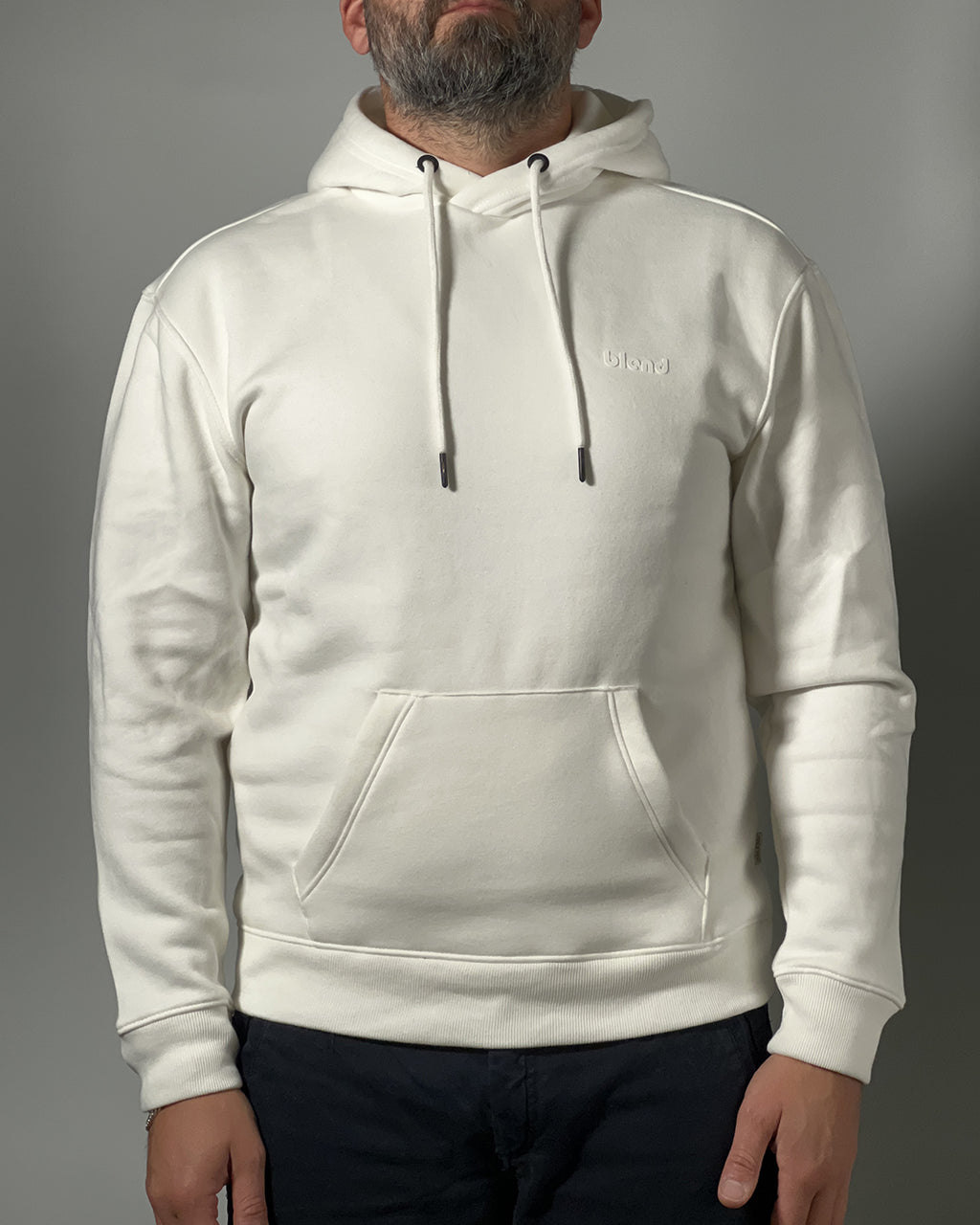 Felpa con Cappuccio BLEND Bianca – Comfort e Stile