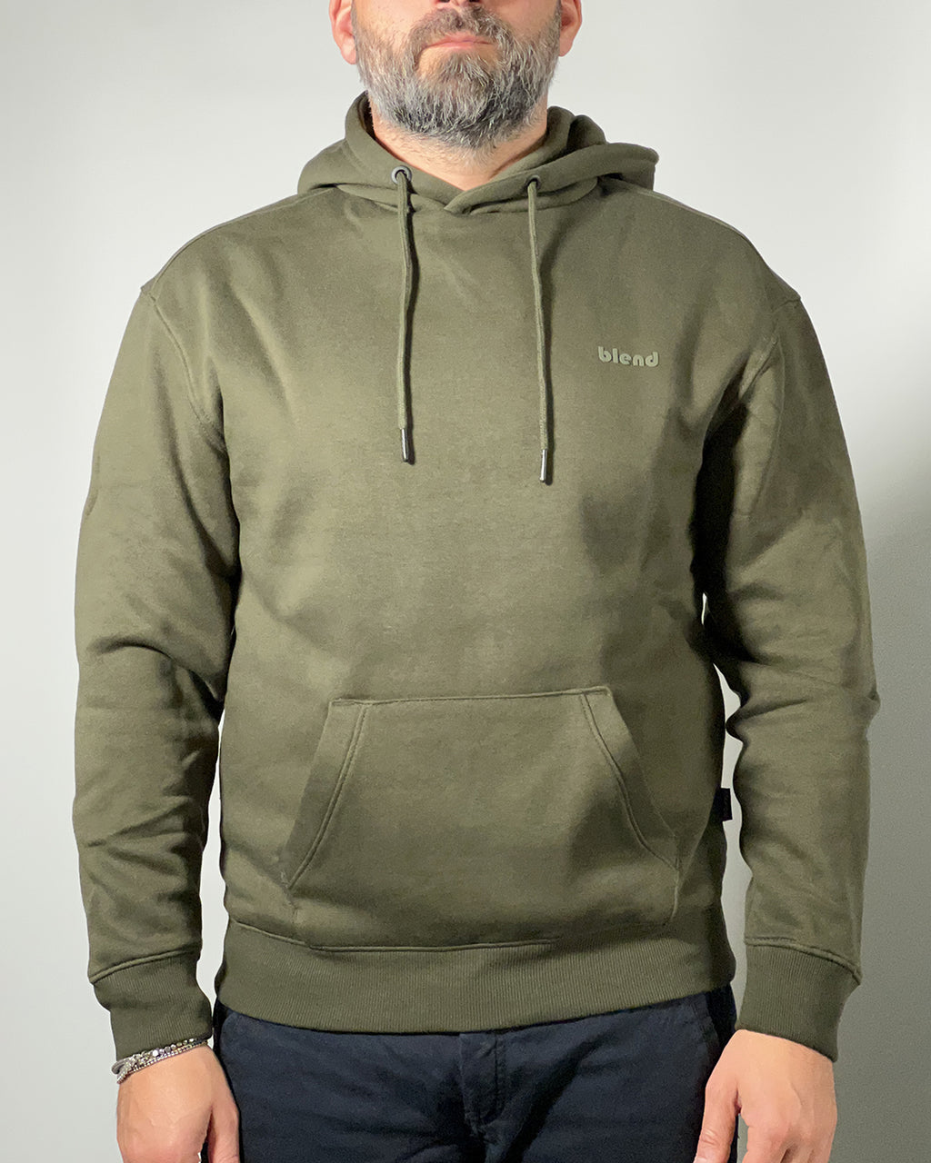 Felpa con Cappuccio BLEND Verde Foresta – Comfort e Stile