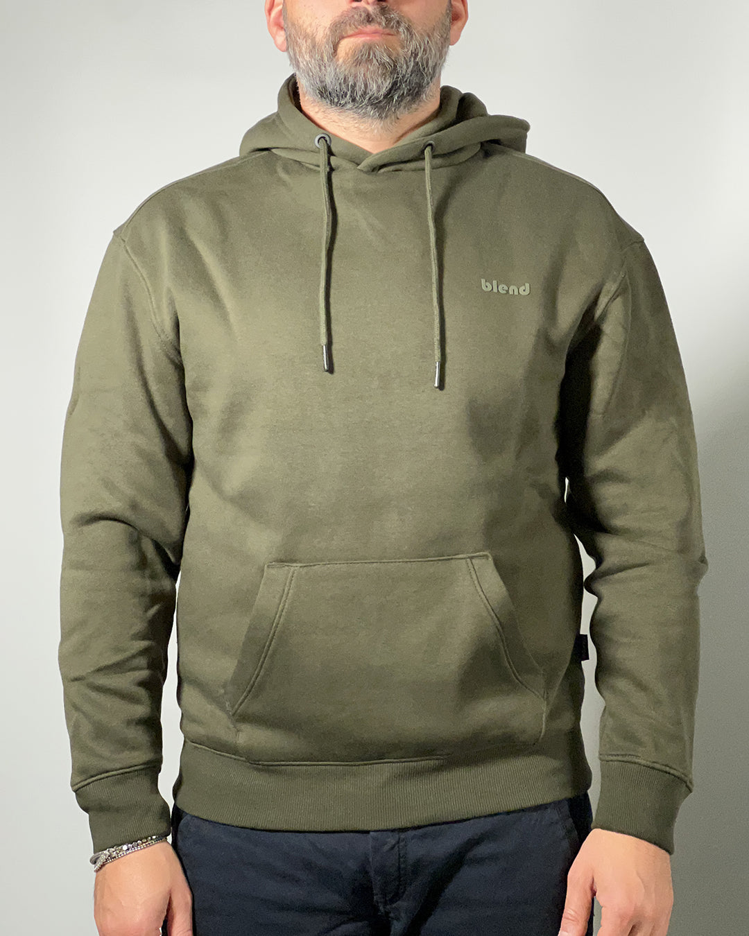 Felpa con Cappuccio BLEND Verde Foresta – Comfort e Stile