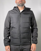 Giacca Uomo Blend Nera con Cappuccio – Imbottita Leggera e Antivento