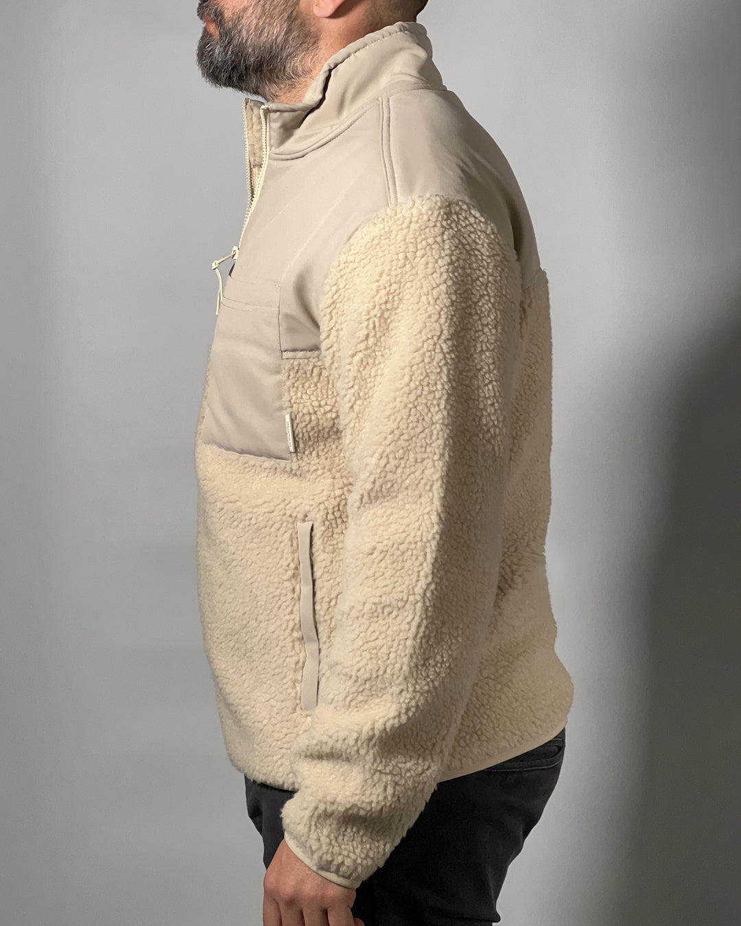 Giacca Uomo Blend in Pile Teddy Beige – Calda, Morbida e Stile Casual