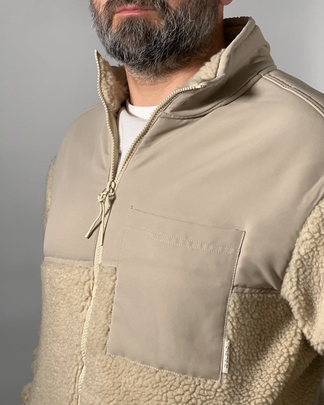 Giacca Uomo Blend in Pile Teddy Beige – Calda, Morbida e Stile Casual