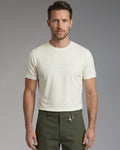 T-Shirt Uomo Blend con Stampa in Rilievo Tono su Tono