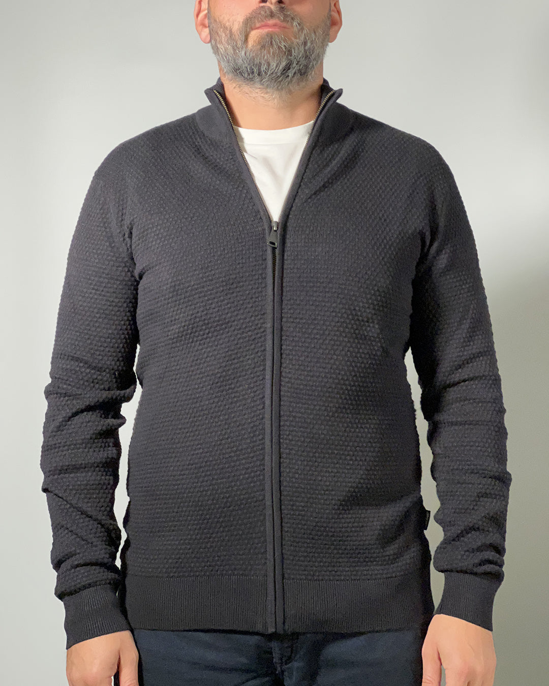 Maglione BLEND Nero Full Zip – Pullover