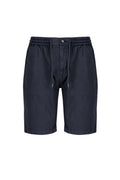 Censured Pantaloncini in cotone popeline con coulisse Blue Depth