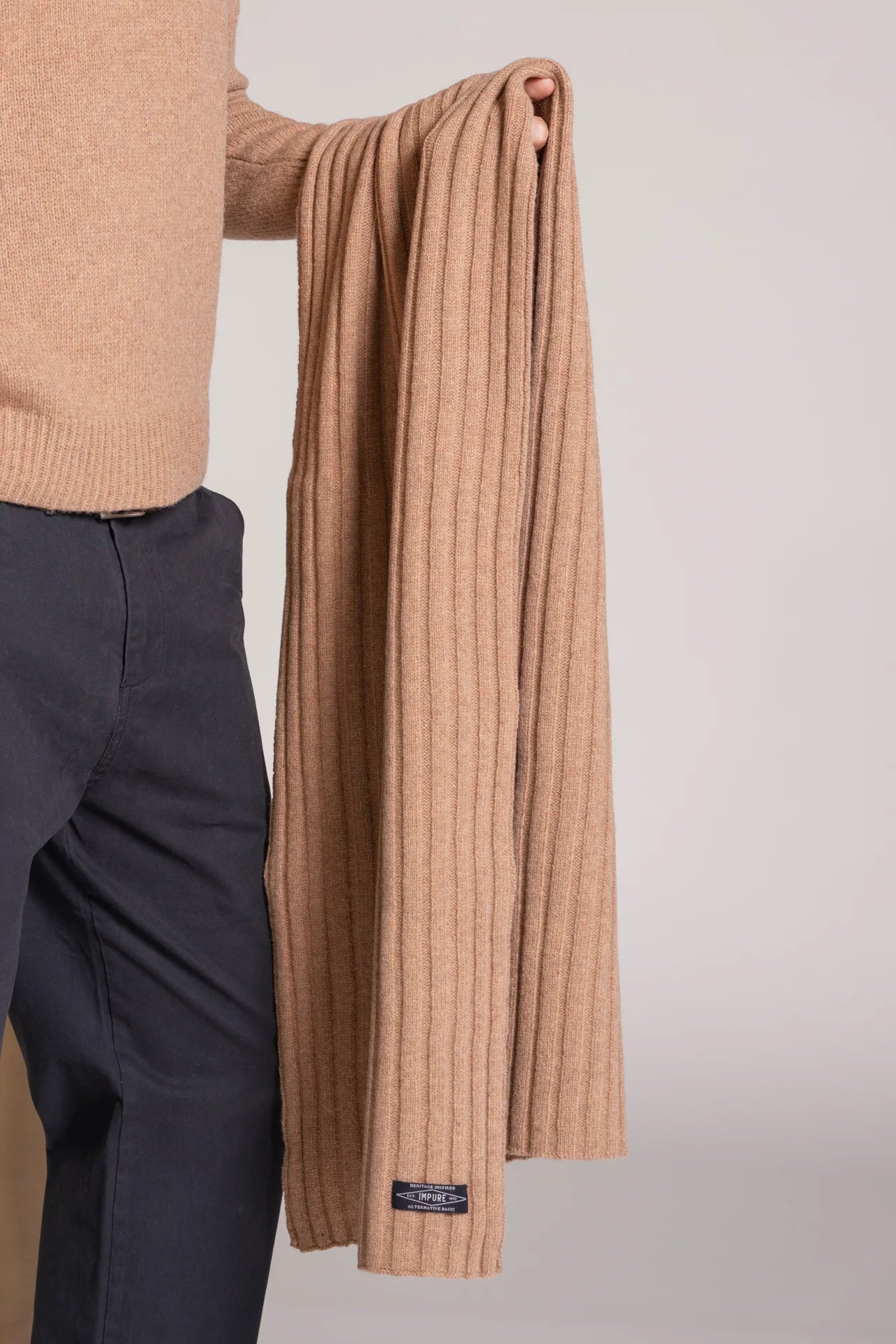 Sciarpa Impure da Uomo in Lana Mandorla