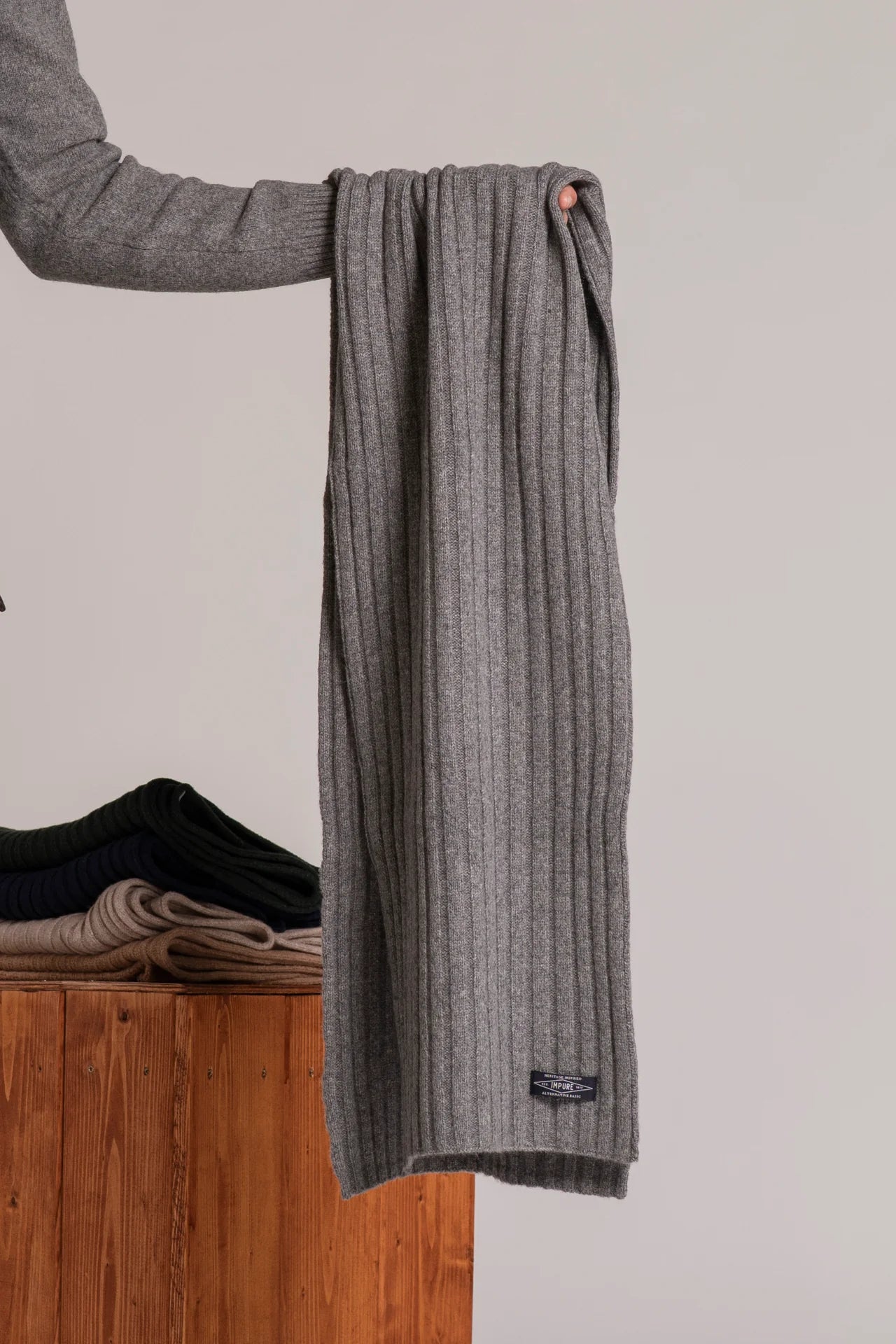 Sciarpa Impure da Uomo in Lana Grigia