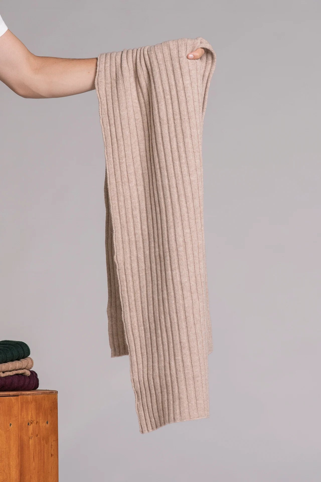 Sciarpa Impure da Uomo in Lana Beige Chiaro