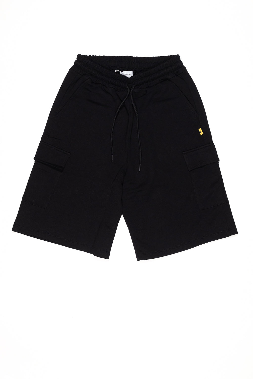 SUPERCULTURE Bermuda Cargo corto in felpa Over Fit Nero