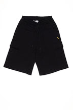 SUPERCULTURE Bermuda Cargo corto in felpa Over Fit Nero