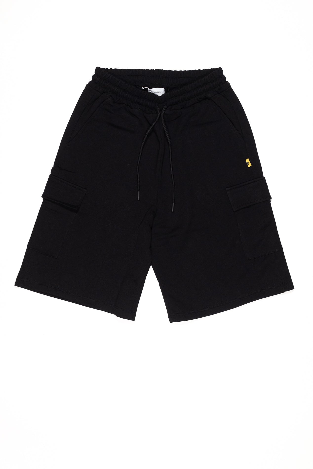 SUPERCULTURE Bermuda Cargo corto in felpa Over Fit Nero