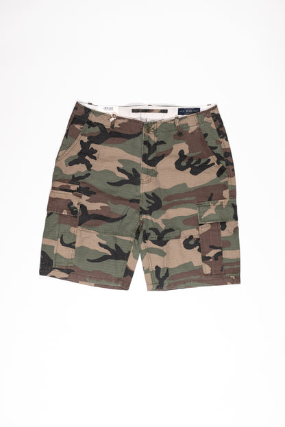 IMPURE Bermuda Cargo Verde Mimetico in tessuto Ripstop