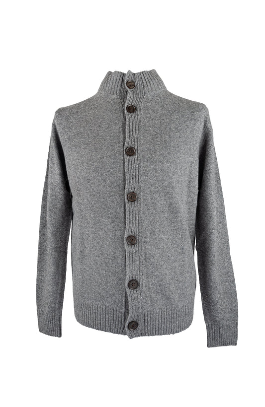 Cardigan da uomo girocollo Grigio Impure