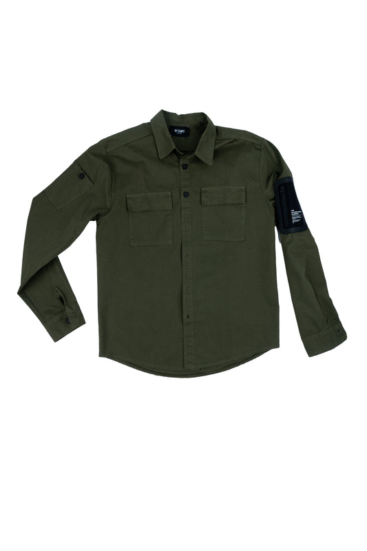 Ko Samui - Camicia Repocket Verde militare con tasche