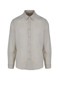 Censured Camicia Uomo Manica Lunga Misto Lino Sabbia