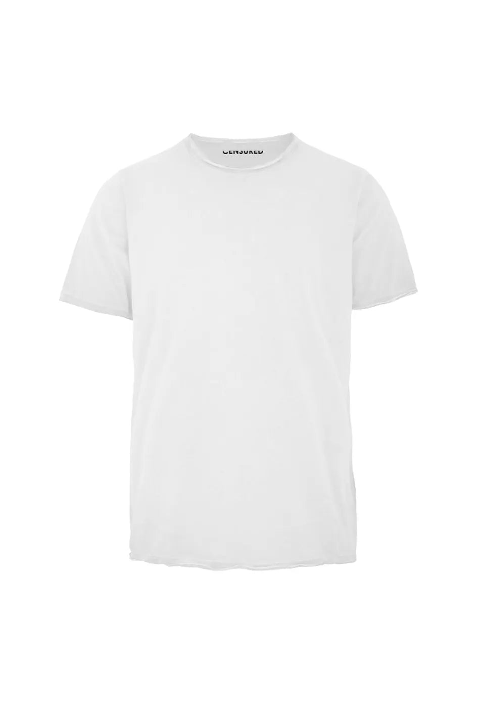 Censured - T-shirt Uomo Cotone Tinto a Freddo Bianco Ottico