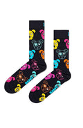 Calzini Happy Socks Dog Sock Nero Fantasia Cagnolini in Cotone Organico