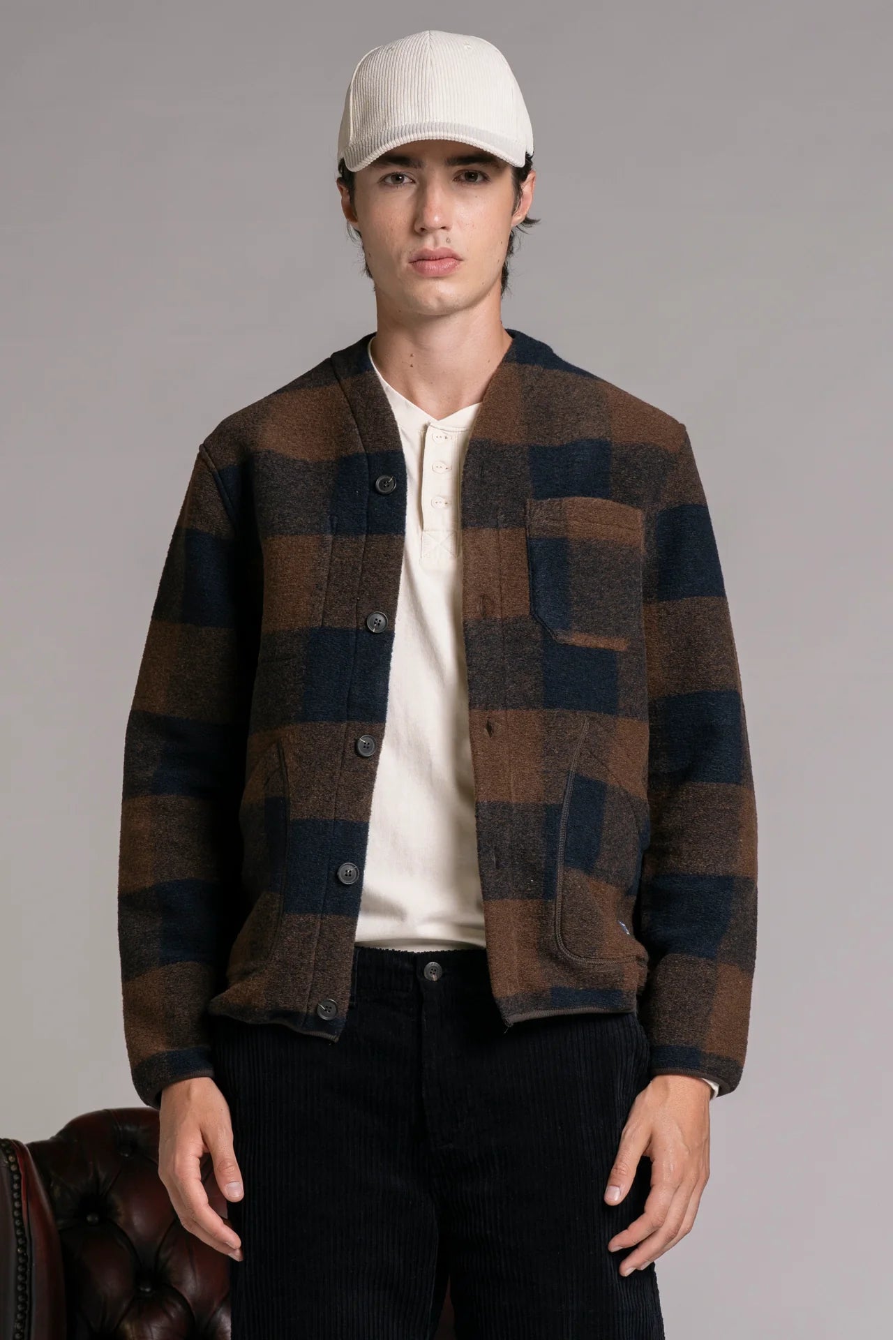 Giacca Cardigan Impure in Spugna di Lana Cotta
