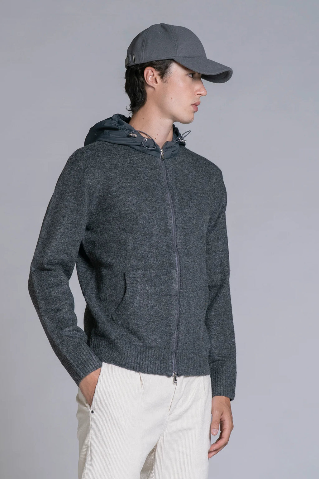 Felpa Uomo Impure con Cappuccio e Zip in misto Viscosa