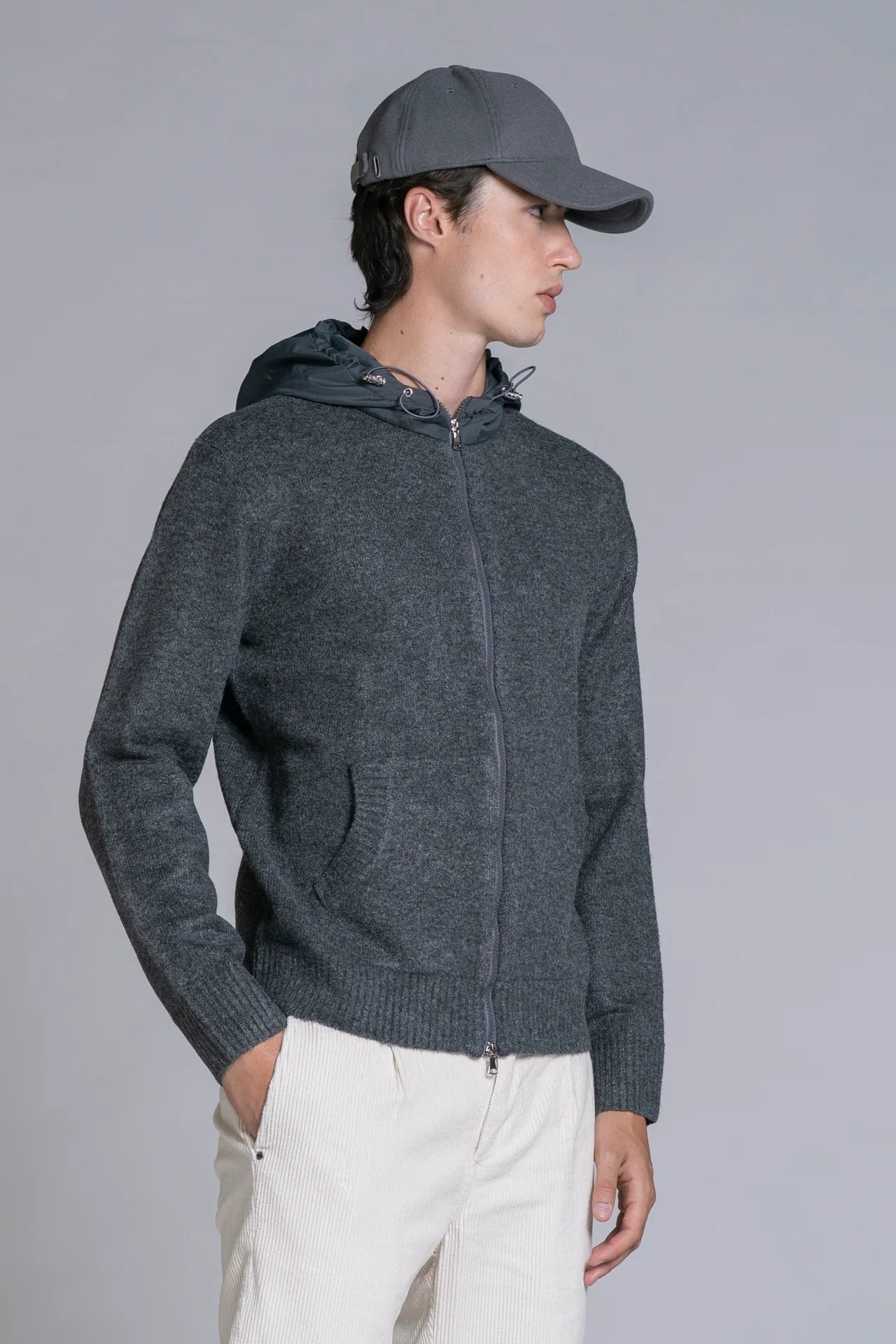 Felpa Uomo Impure con Cappuccio e Zip in misto Viscosa