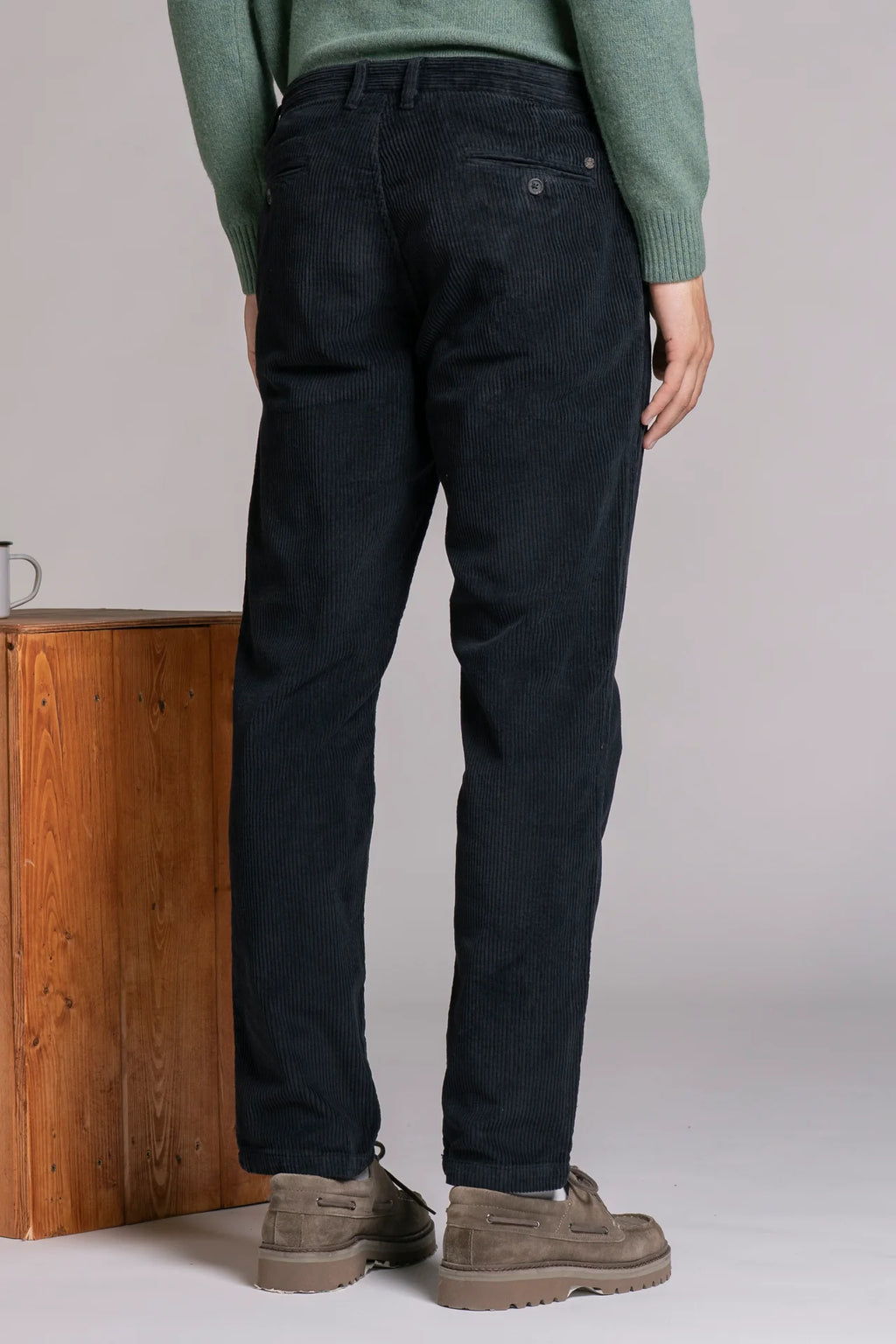 Pantalone Lungo Chino Impure a Coste in Velluto