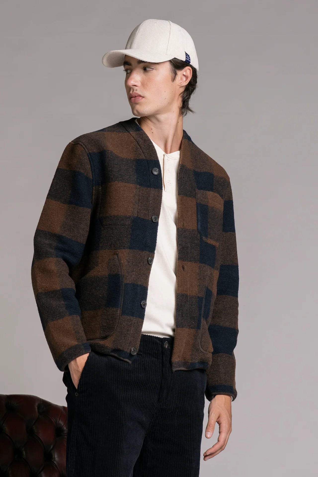 Giacca Cardigan Impure in Spugna di Lana Cotta