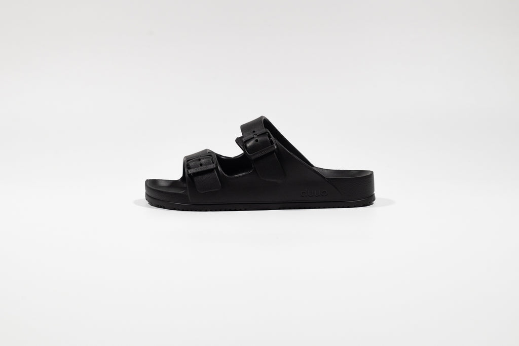 DUUO Sandali Uomo Nero Doppio Cinturino EVA