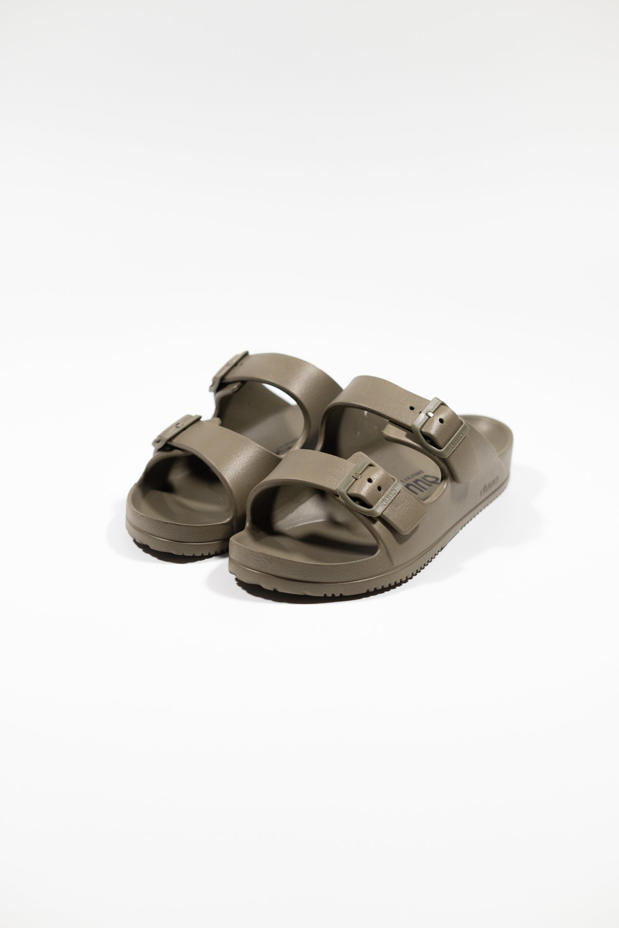 DUUO Sandali Uomo Verde Kaki Doppio Cinturino EVA