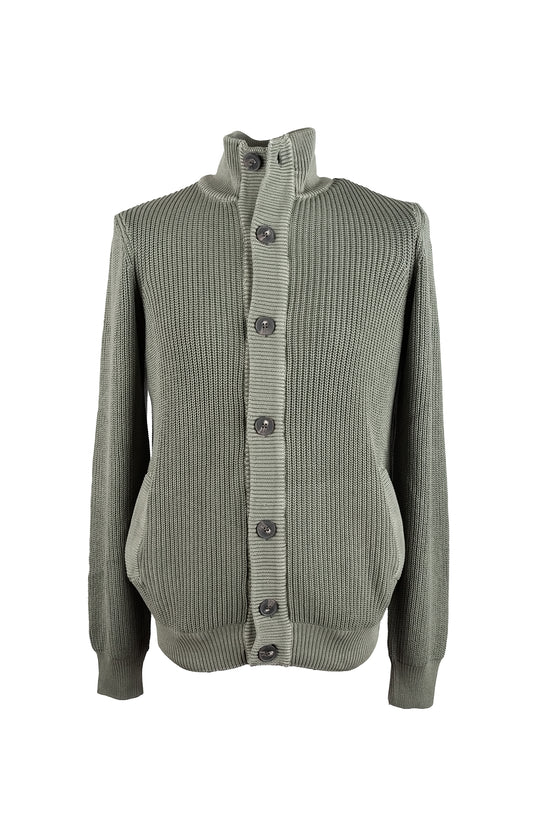 Cardigan da uomo Verde Militare Impure