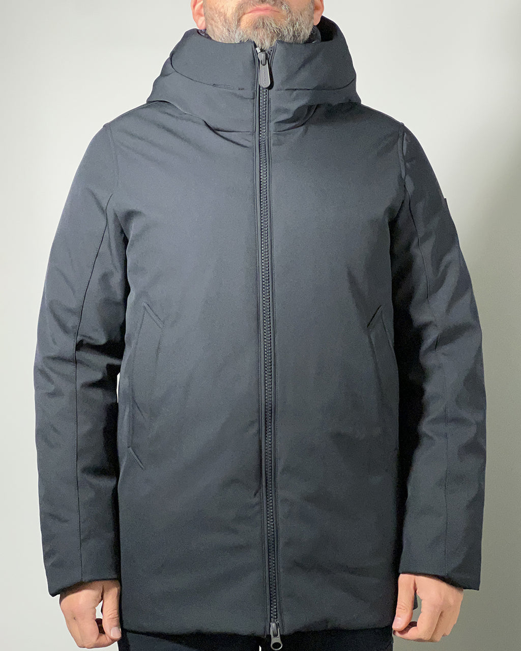 Censured Giubbotto Parka lungo da uomo con cappuccio