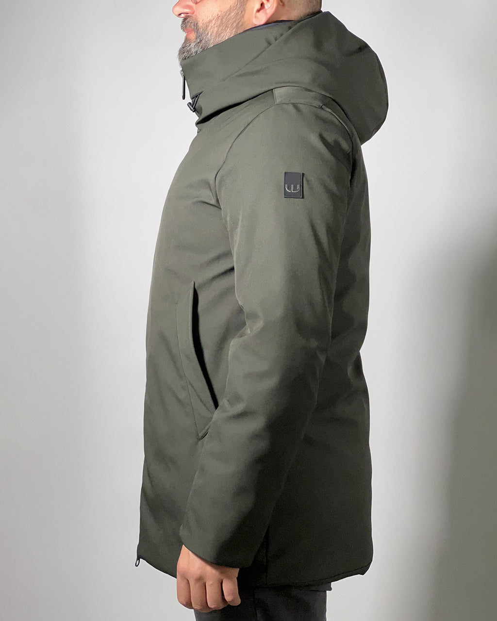 Censured Giubbotto Parka lungo da uomo con cappuccio