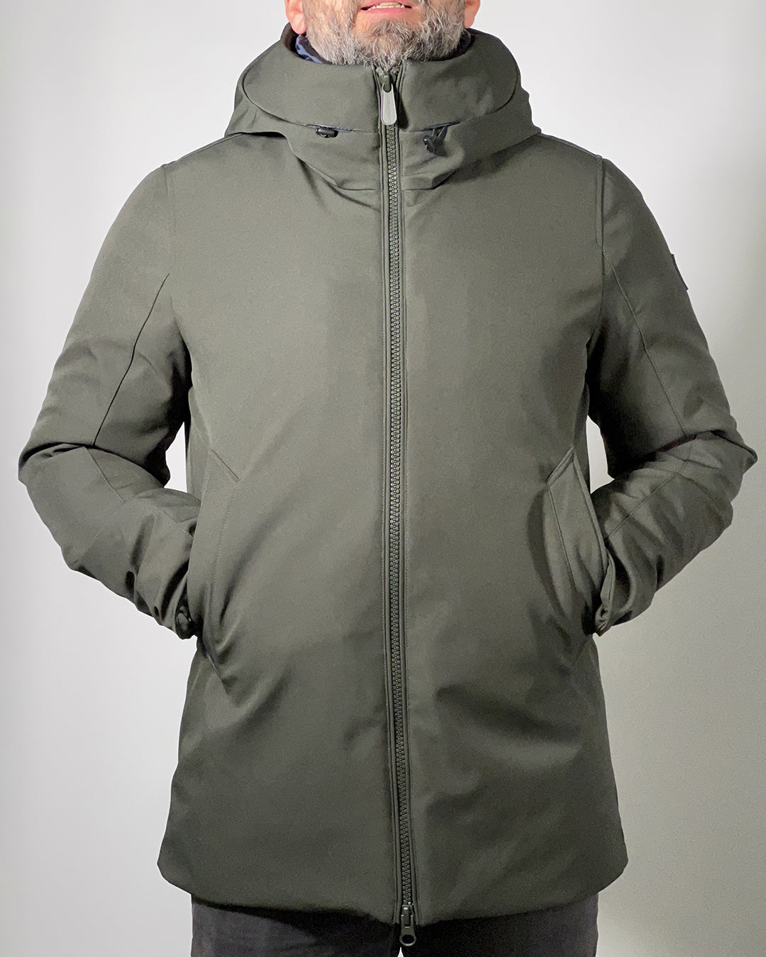 Censured Giubbotto Parka lungo da uomo con cappuccio