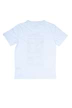 In My Hood - T-Shirt paricollo Bianca con stampa parte 1