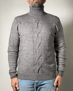 Maglione Dolcevita Uomo IN MY HOOD con Treccia Centrale