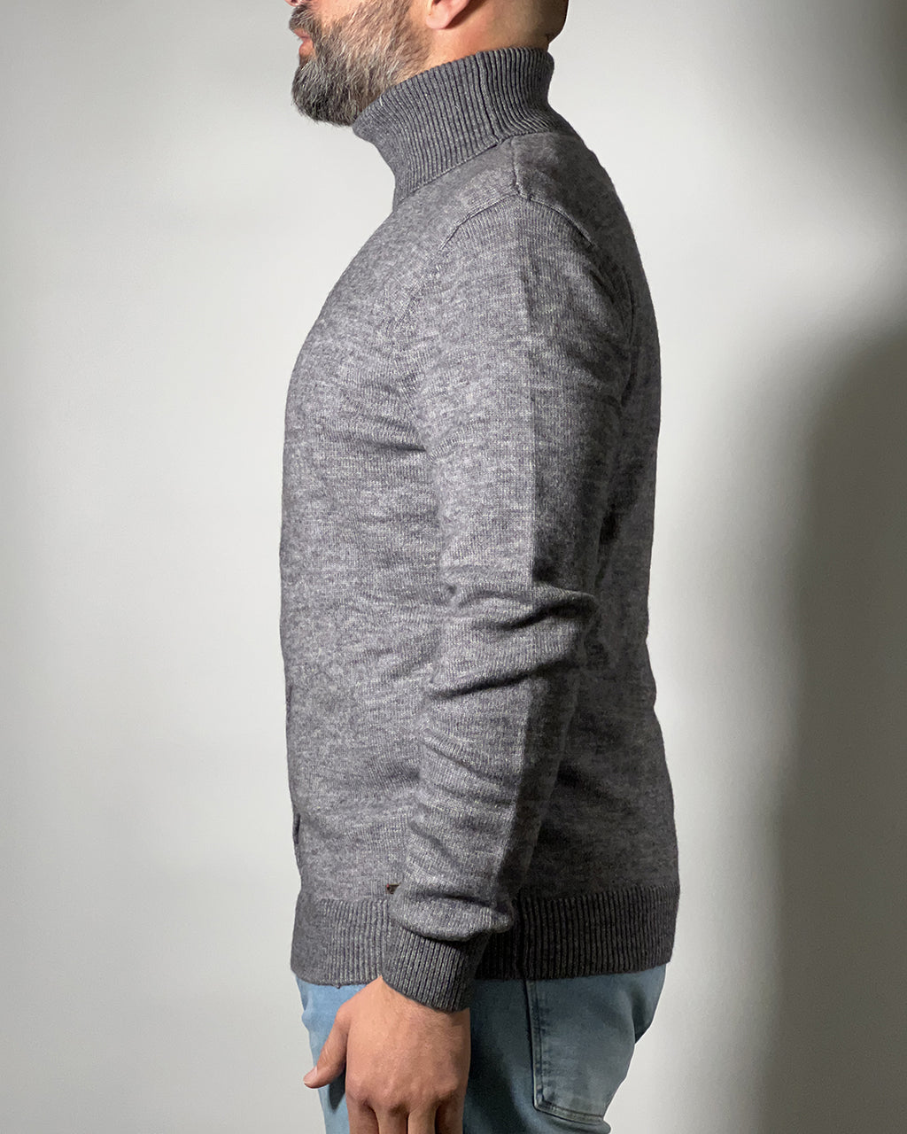 Maglione Dolcevita Uomo IN MY HOOD con Treccia Centrale