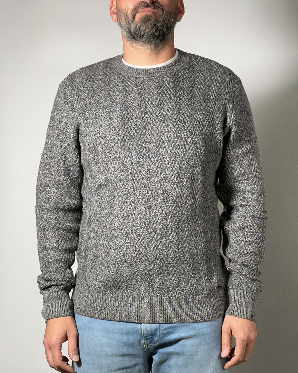 Maglione Uomo IN MY HOOD Girocollo Lavorato