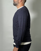 Maglione IN MY HOOD Blu Navy con Trama Geometrica